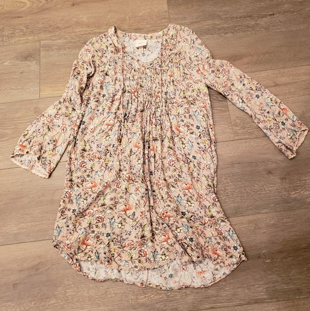 Floral Long Sleeved Dress (XS)